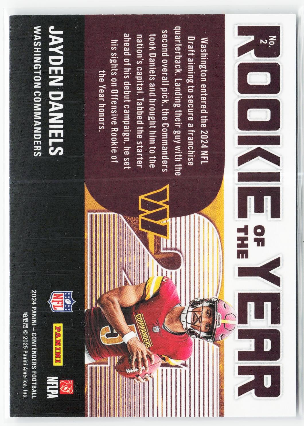 2024 Panini Contenders #2 Jayden Daniels Rookie of the Year Contenders