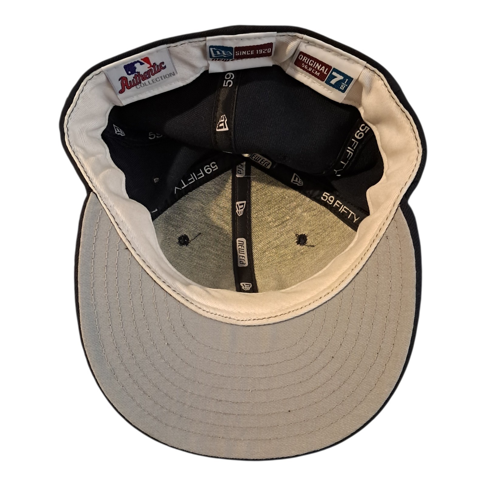 Vintage New York Yankees Navy 100th Anniversary New Era 5950 Fitted Hat 7 1/8
