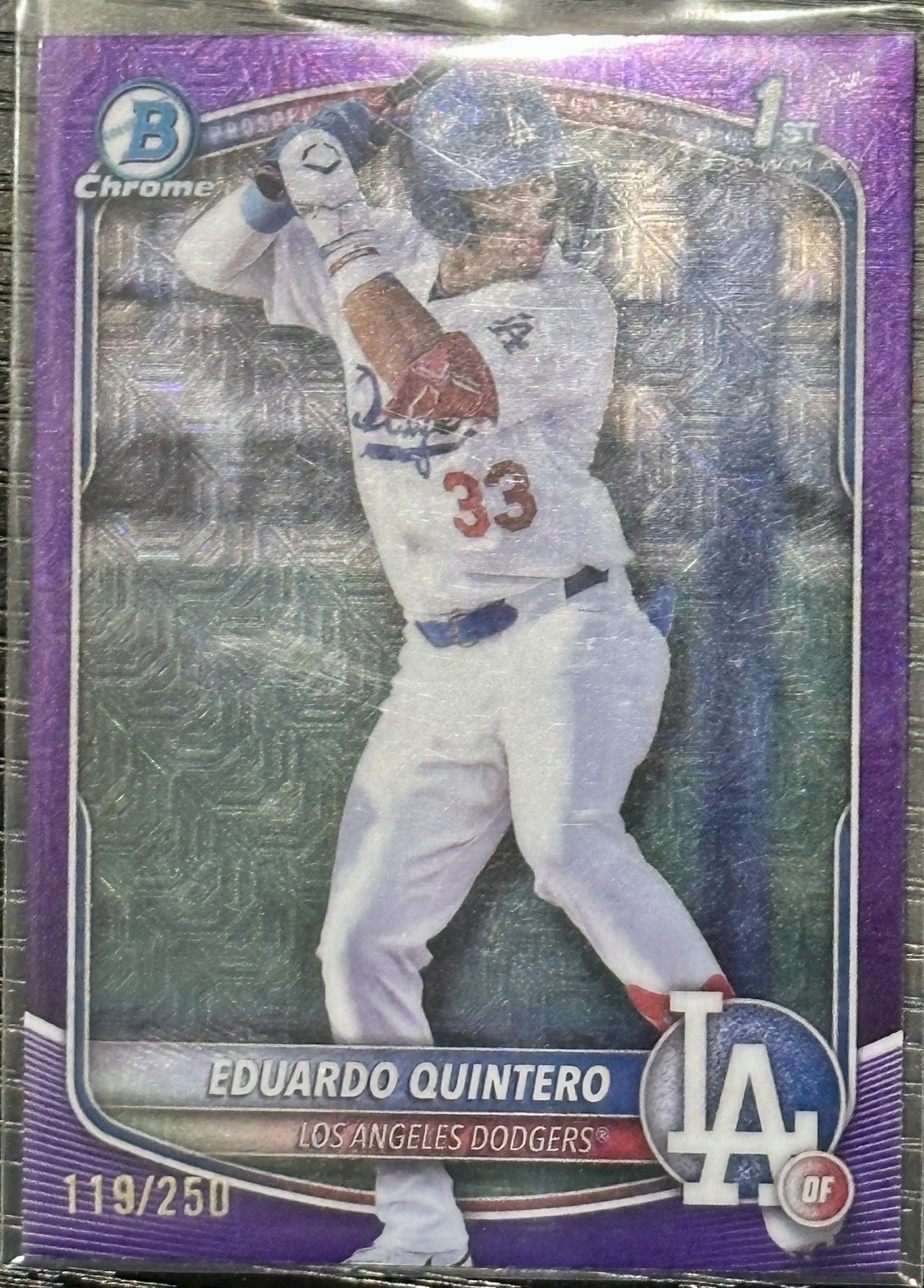 2025 Bowman Chrome Eduardo Quintero Purple mega box mojo 119/250 BCP-115