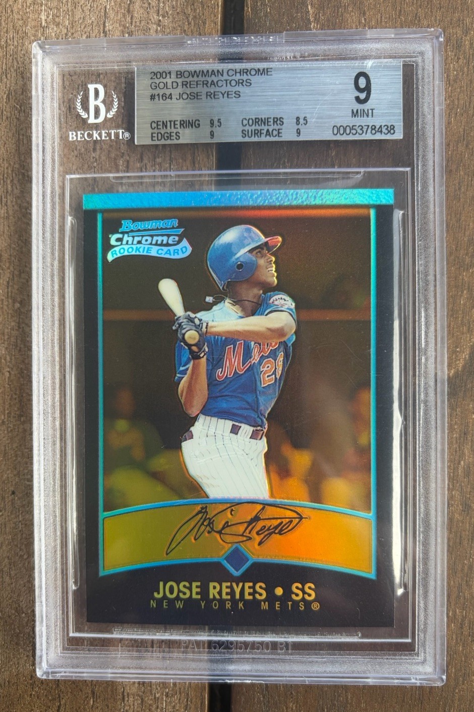 2001 Bowman Chrome Gold Refractor #164 Jose Reyes 64/99 Rookie