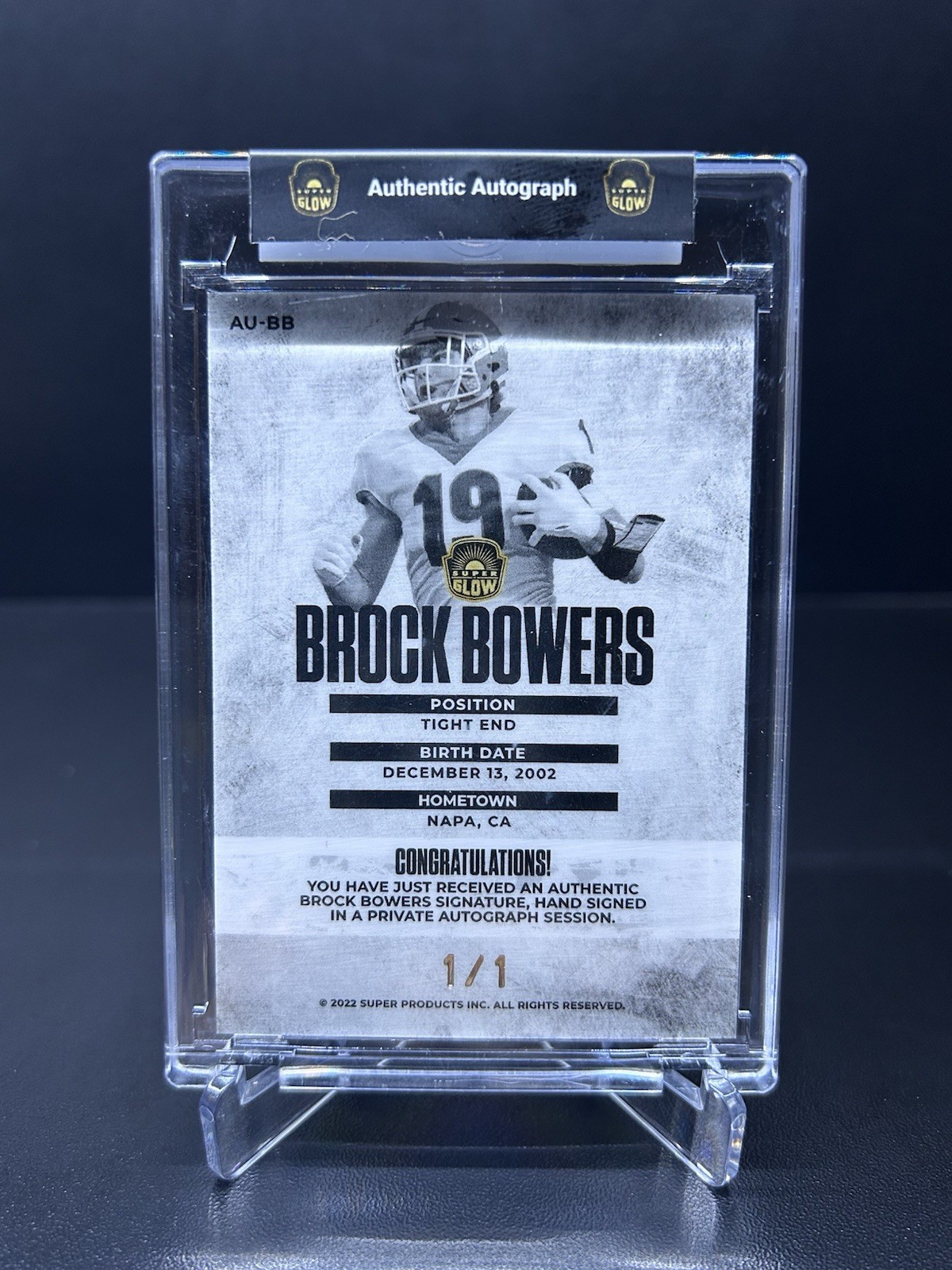 Super Products Inc. 2022 Super Glow Brock Bowers Georgia Auto AU-BB 1/1