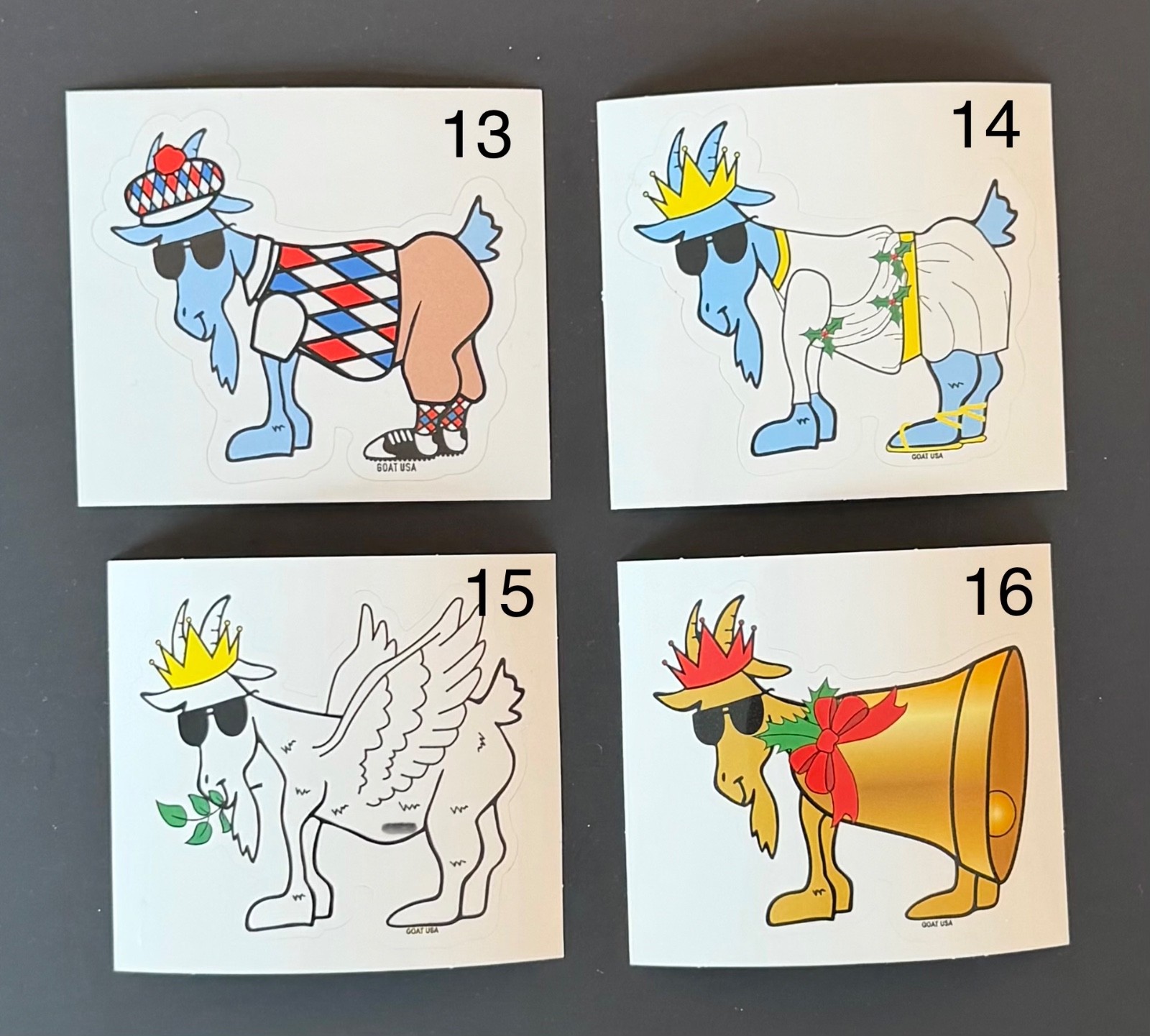 GOAT USA Stickers – Pick your chosen GOAT! (24 choices) New, rare, collectibles