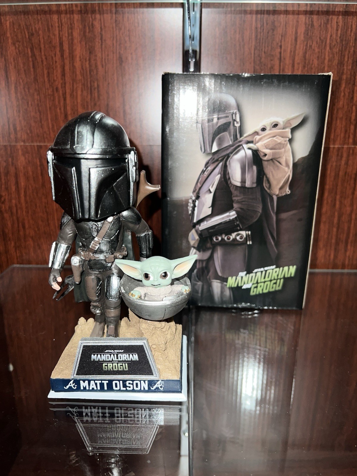 Atlanta Braves Stars Wars Mandalorian & Grogu Matt Olson Bobblehead
