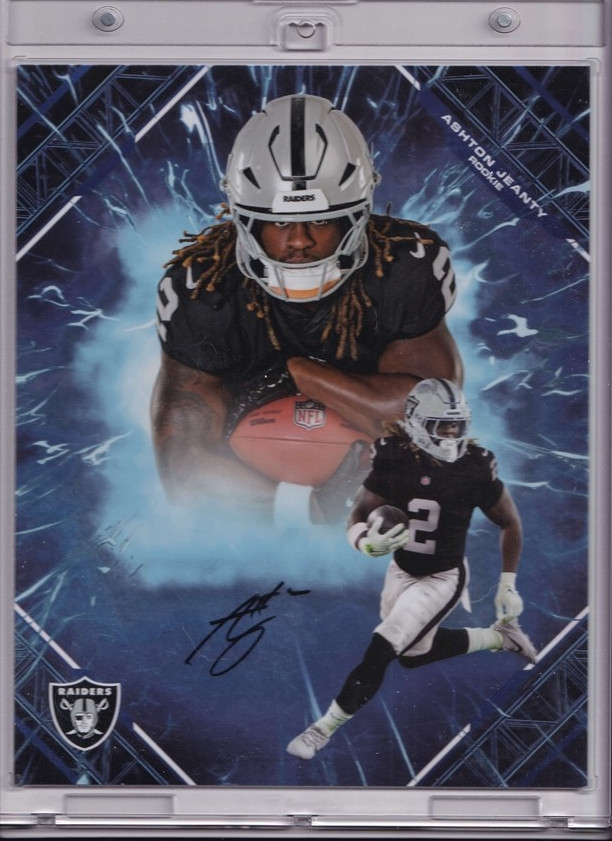 2025 Ashton Jeanty Rookie autographed 8×10 Emanate, 8/10