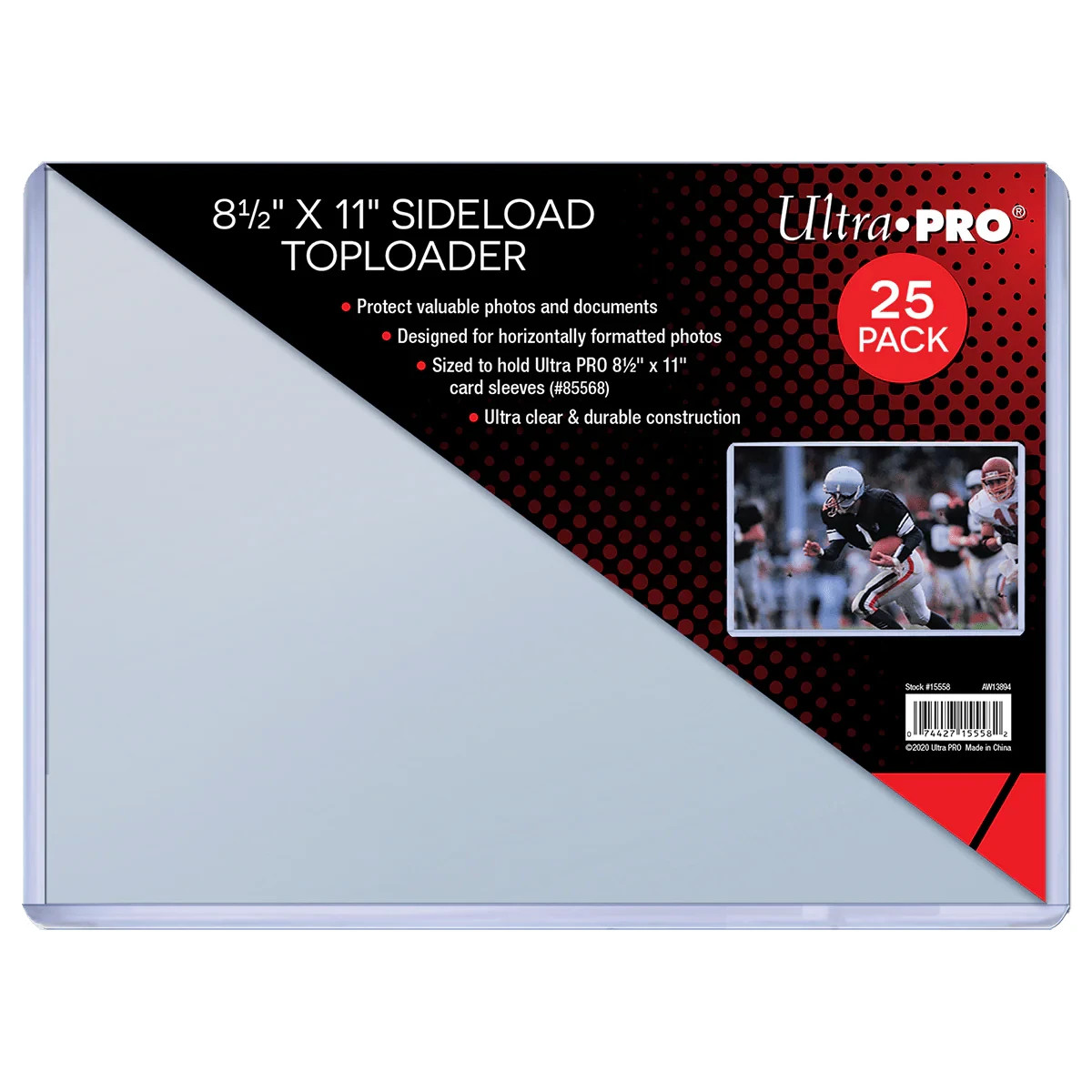 Ultra Pro Clear Sideload Toploader 8-1/2-Inches X 11-Inches 25 CT Pack