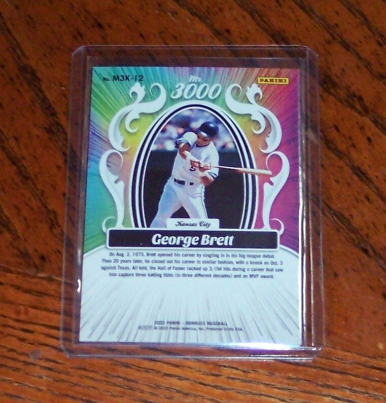 2023 Panini Donruss George Brett M3K-12 Mr.3000 Blue Holo 122/249 Royals