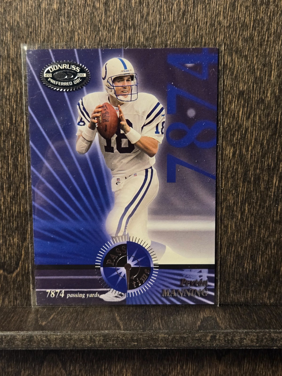 Peyton Manning 2000 Donruss Preferred Pass Time #PT-16 #D /500 Colts