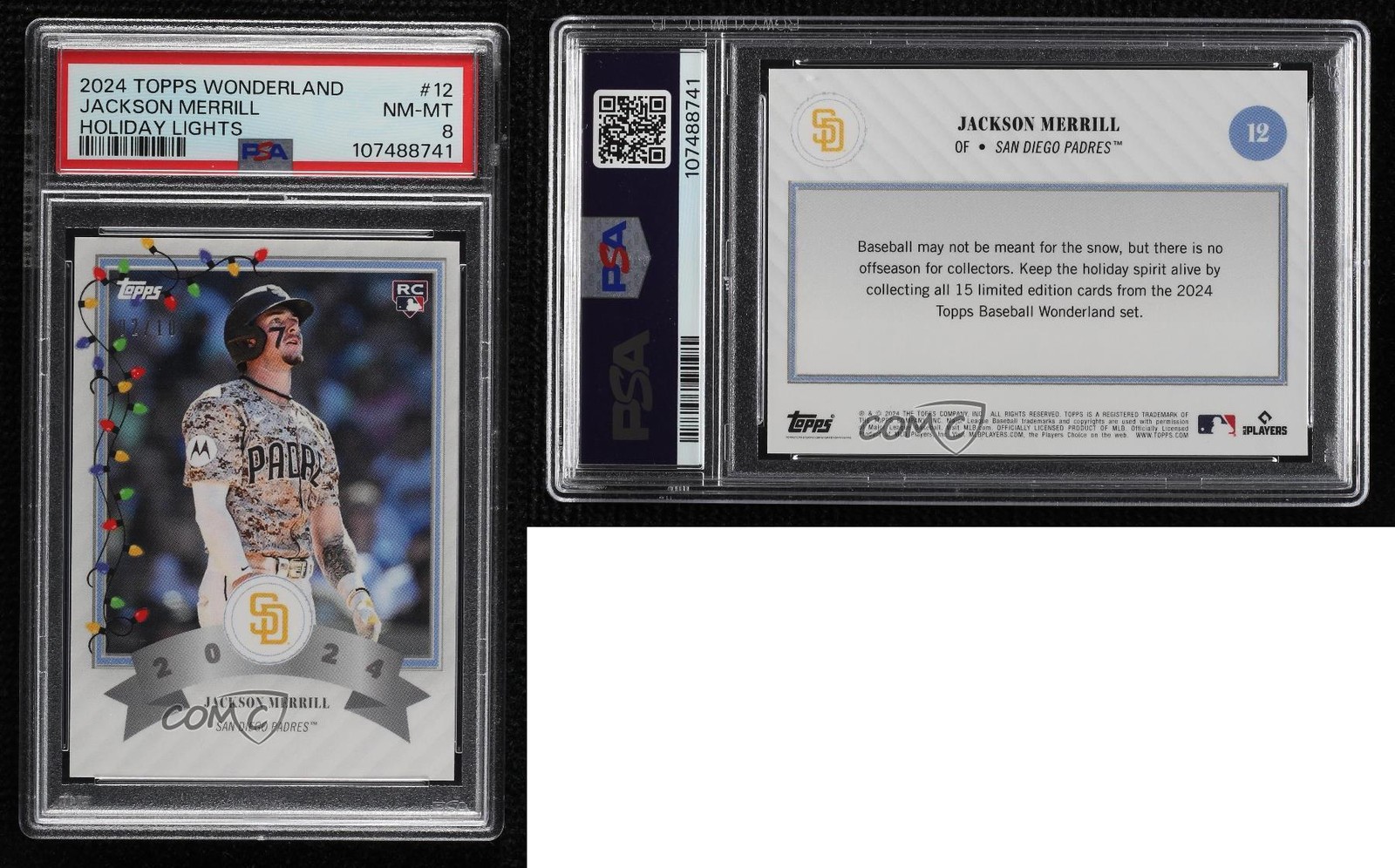 2024 Topps Wonderland Holiday Lights 2/10 Jackson Merrill #12 Rookie RC 1sr2