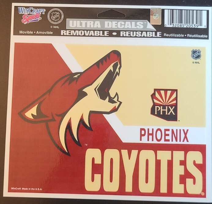 Phoenix Coyotes Hockey Ultra Decal – 6 in x 4.5 in – Removable & Reusable