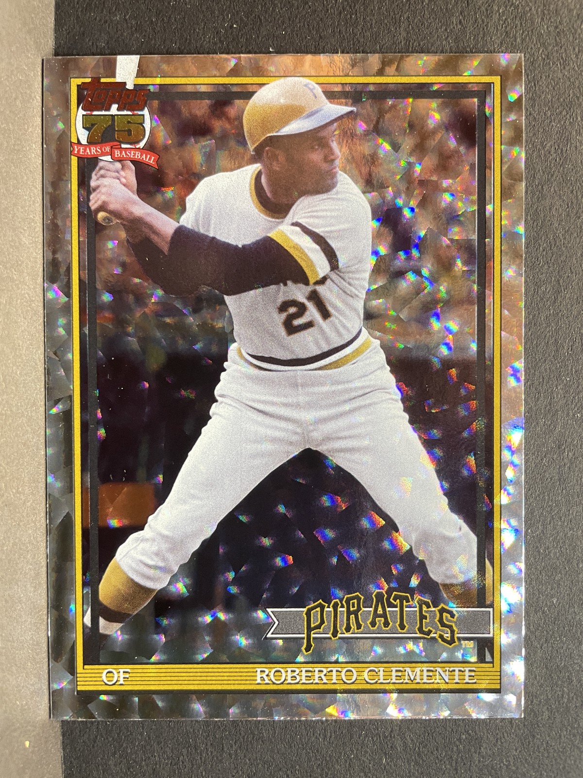 2026 Topps #T91-99 Roberto Clemente ’91 Baseball 35th Anniv Crackle Foil Pirates