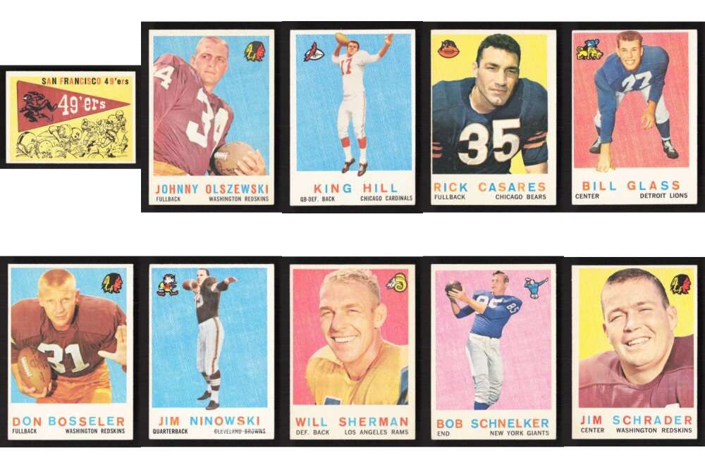 (51) 1959 Topps Football Partial Set Jack Butler/Ray Renfro VG/VG-EX GL3215