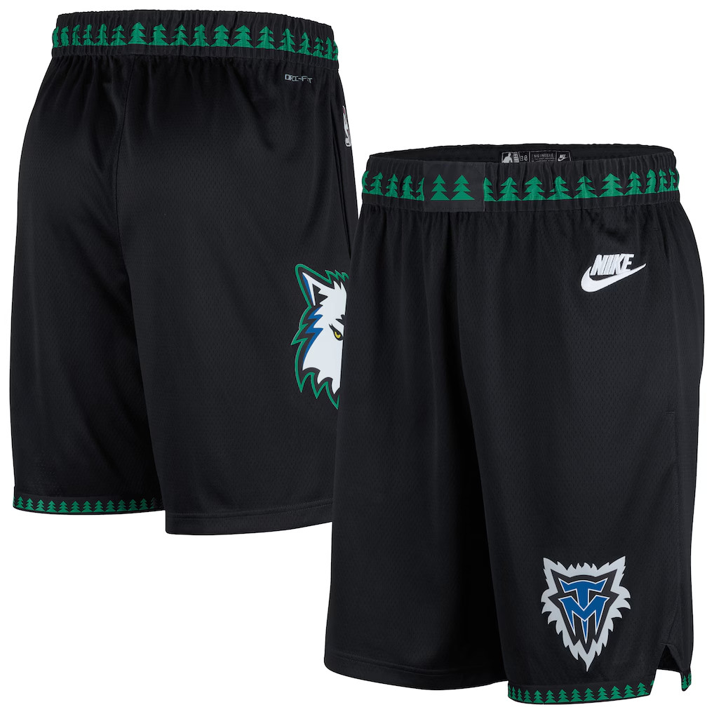 Minnesota Timberwolves Nike 2025/26 Hardwood Classics Swingman Shorts Trees HWC