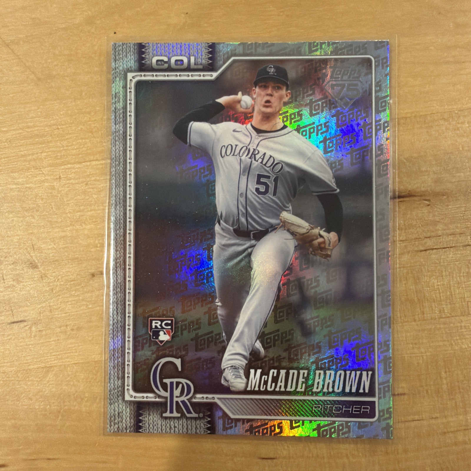 2026 Topps Series 2 McCade Brown RC Logofractor #595 Rockies Rookie NM