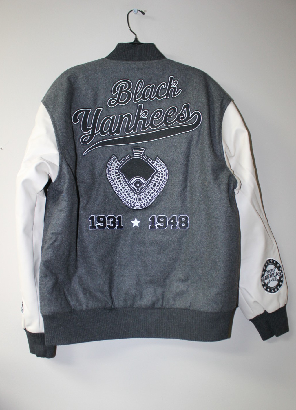 New Negro League Baseball New York Black Yankees real wool jacket men’s M