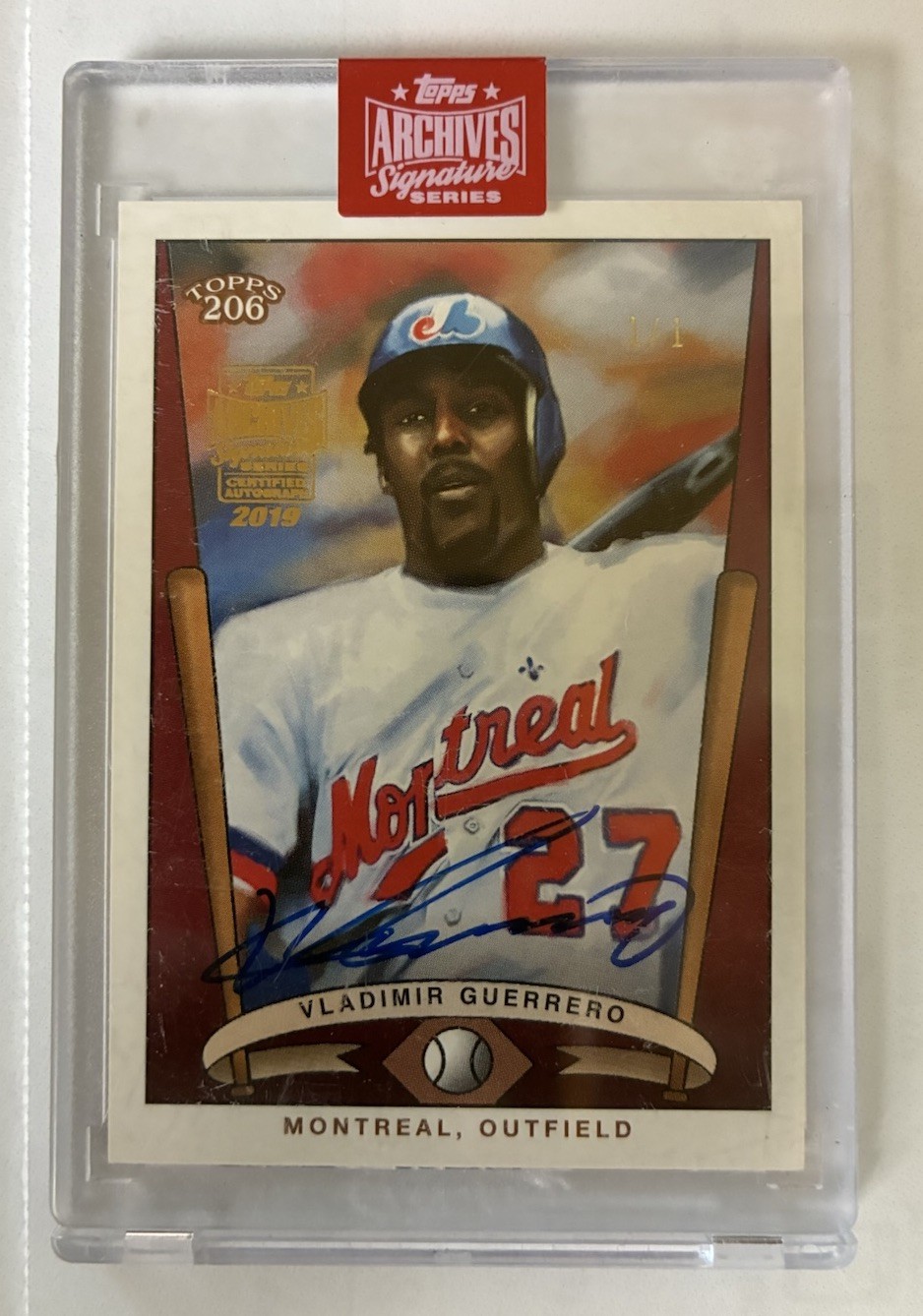 2019 Topps Archives Signature Series #206 Vladimir Guerrero Montreal Expos 1/1