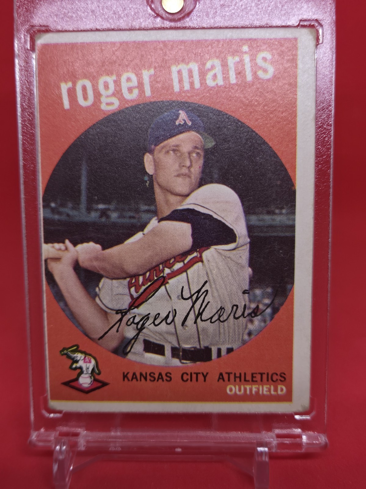 Topps 1959 Roger Maris #202 Rare White Back Kansas City Athletics 2nd Yr HOF! 🔥