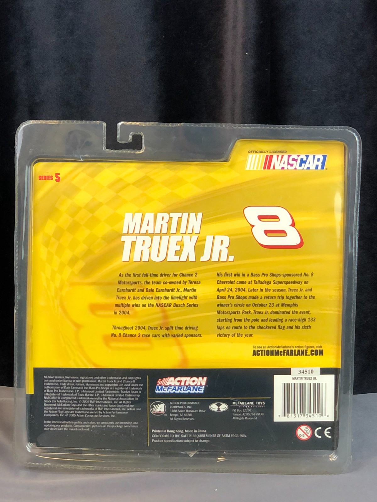 5 Action McFarlane DALE EARNHARDT SR/JR MARTIN TRUEX JR. Figure w/ Stand 6 1/2″
