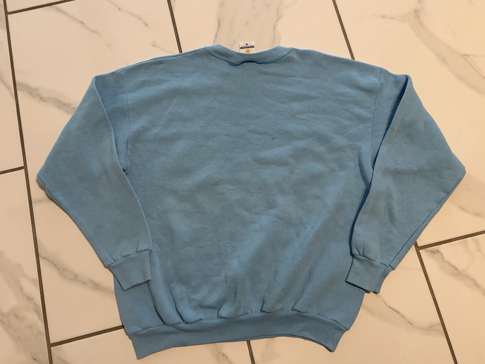 Vintage 1994 NFL Houston Oilers Big Logo Blue Crewneck Sweater Mens Large