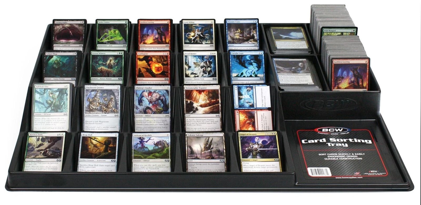 BCW Card Sorting Tray For Gaming / Sport Cards Hold Toploader Sleeve + Space