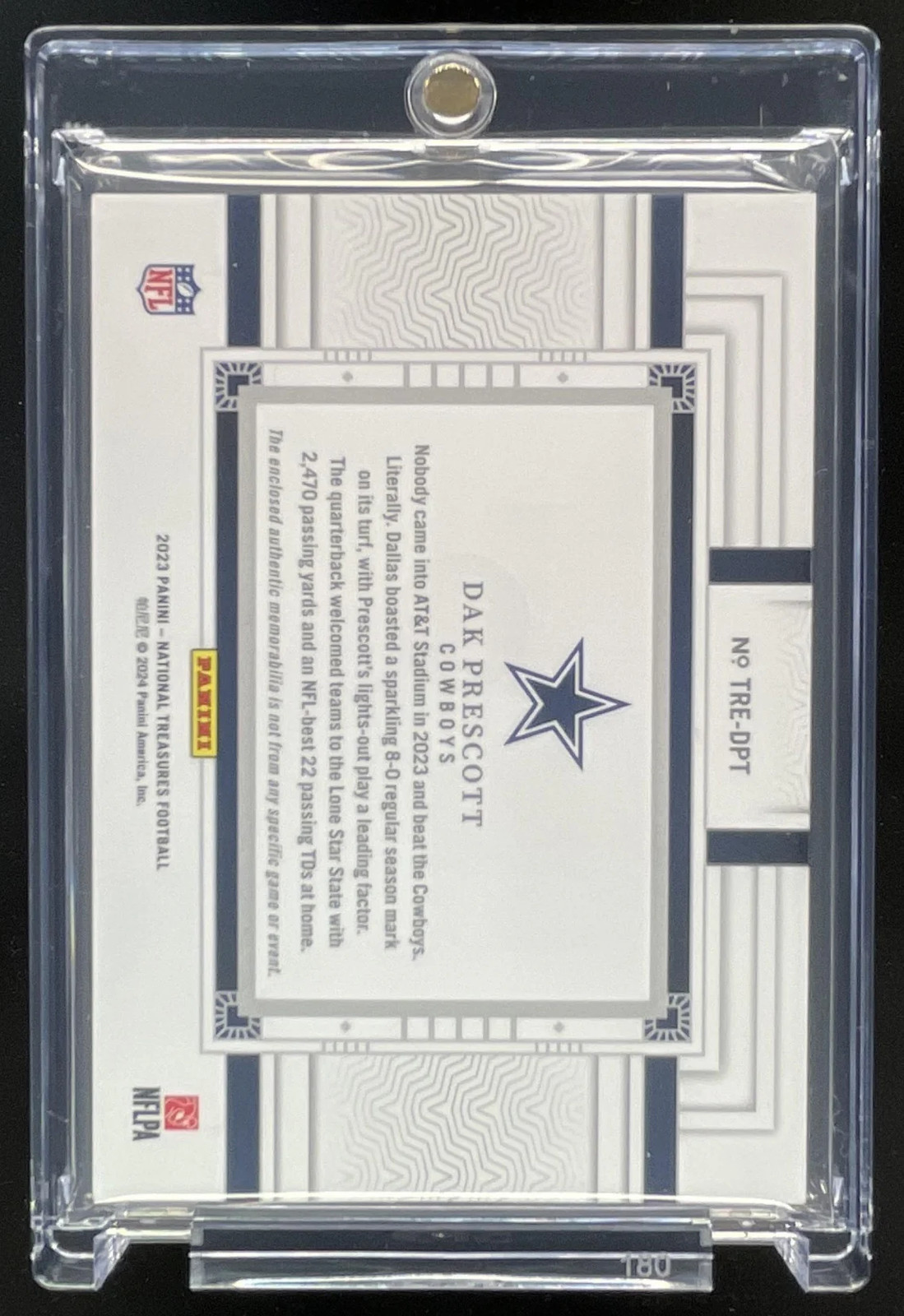 2023 National Treasures Tremendous NFL Shield #TRE-DPT Dak Prescott 1/1