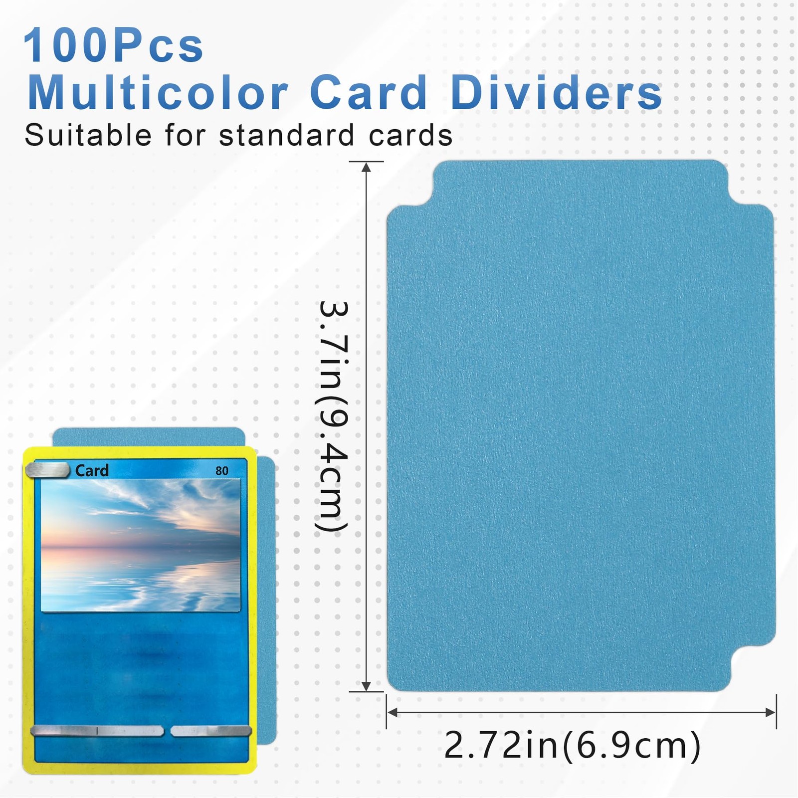 Trading Card Dividers, Multicolor 100-Pack Paper Card Dividers for MTG, TCG, …