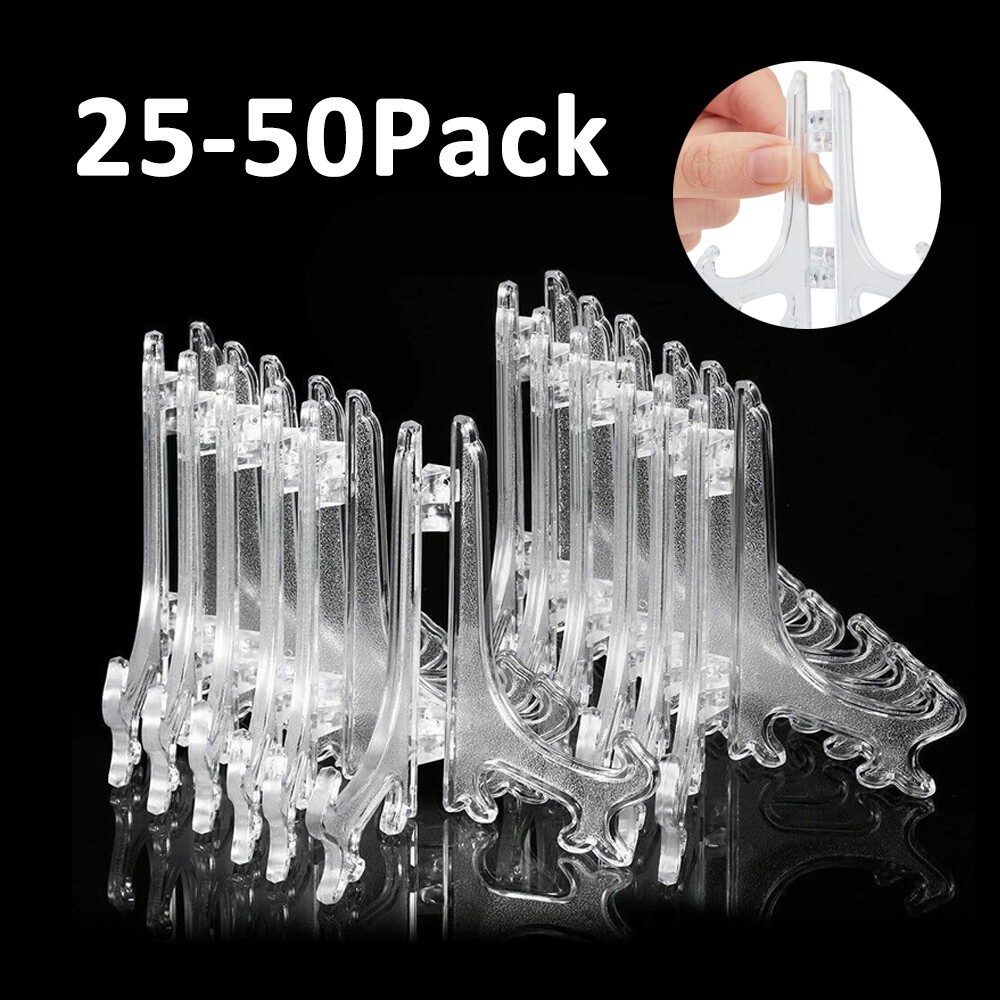 25/50 Pack Card Stand 3″ Trading Card Stands Baseball Display Stand Holders