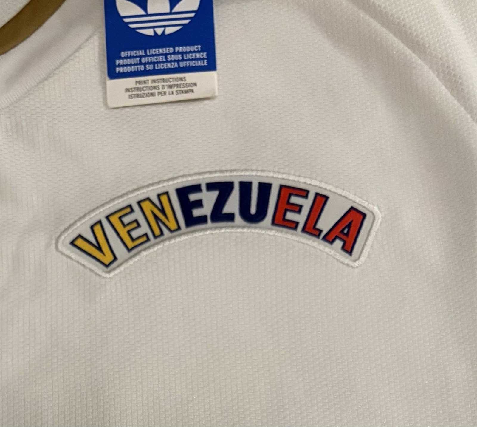 Adidas Authentic Venezuela National Team White 2026 Jersey JY5076 Men’s Sz: XL