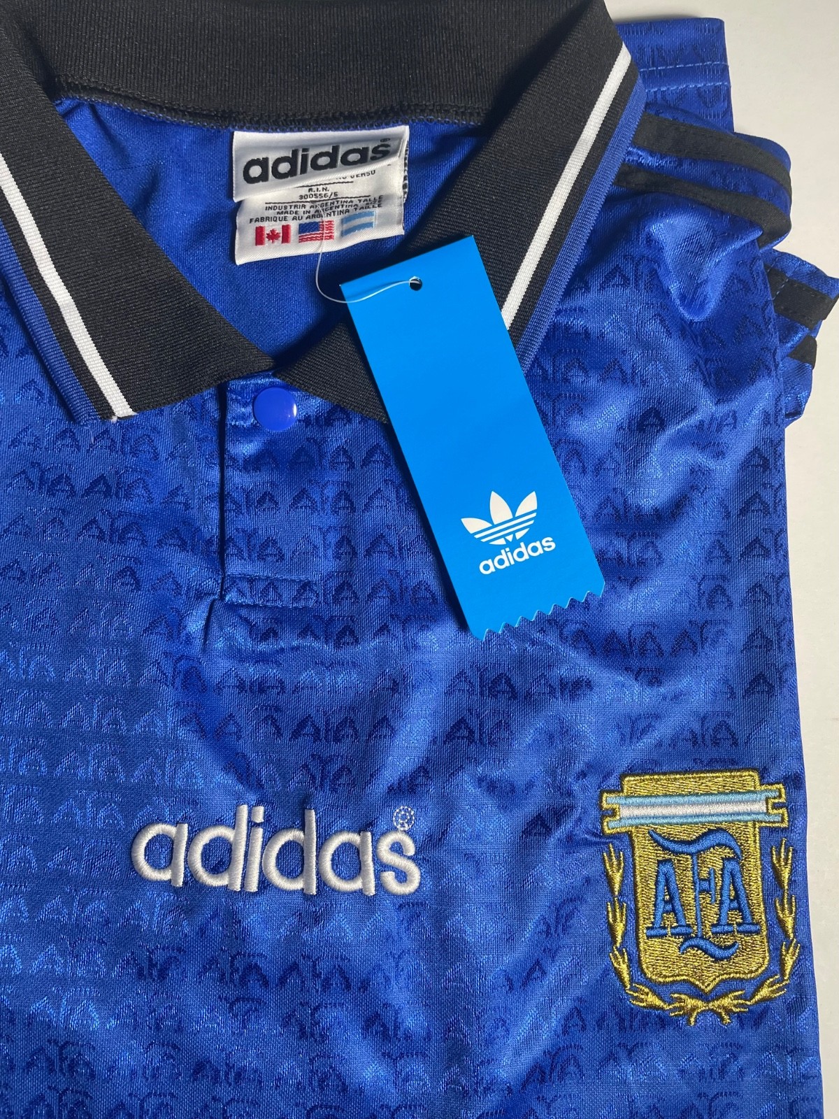 Argentina 1994 Away Retro Soccer Jersey, Camiseta de Futbol, Hombres, Large, NWT