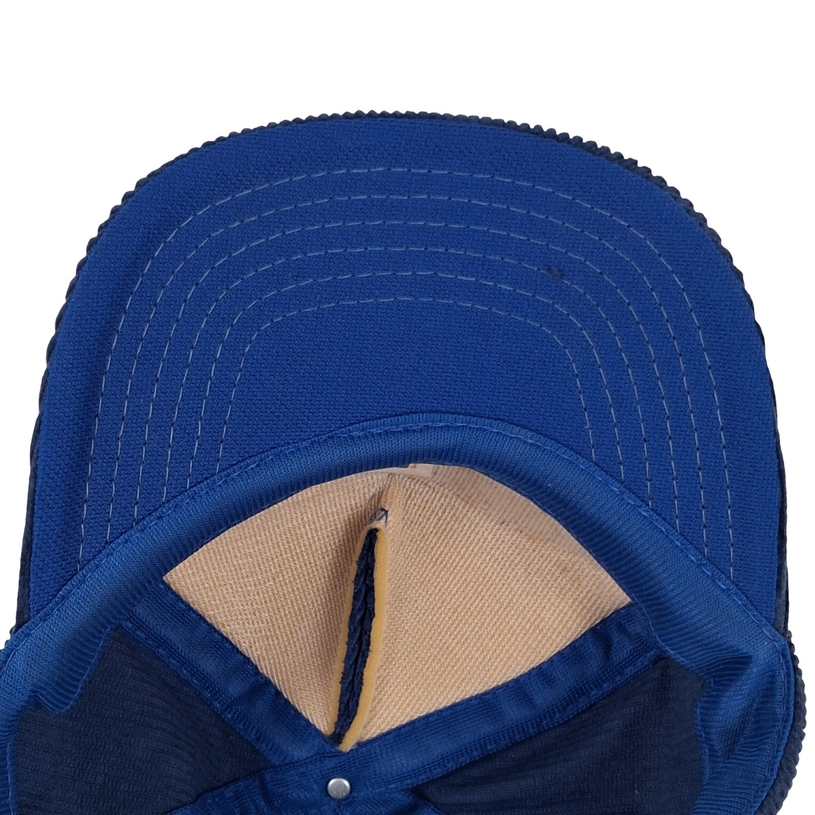 Vintage Cleveland Cavaliers Cavs Corduroy Snapback Hat NBA Blue Made Taiwan