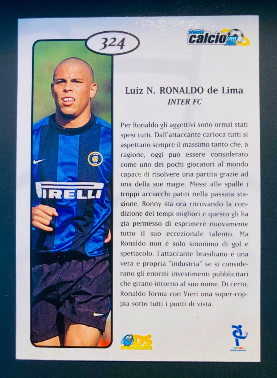 1999-00 Panini Calcio DS Top Champions #324 Ronaldo Inter Milan foil card