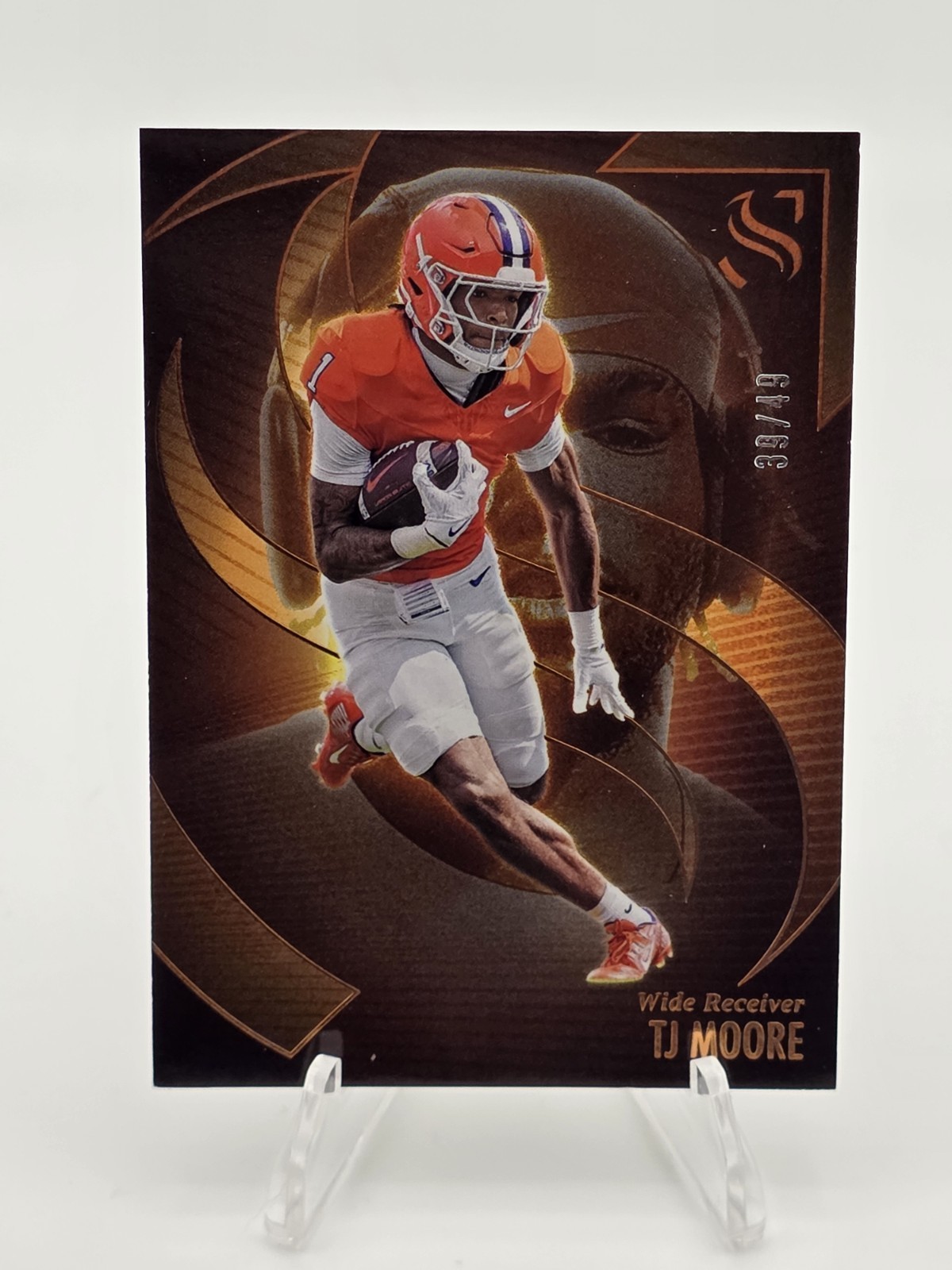 2025 Panini Silhouette TJ Moore Bronze Parallel 39/49 CLEMSON TIGERS RC SP