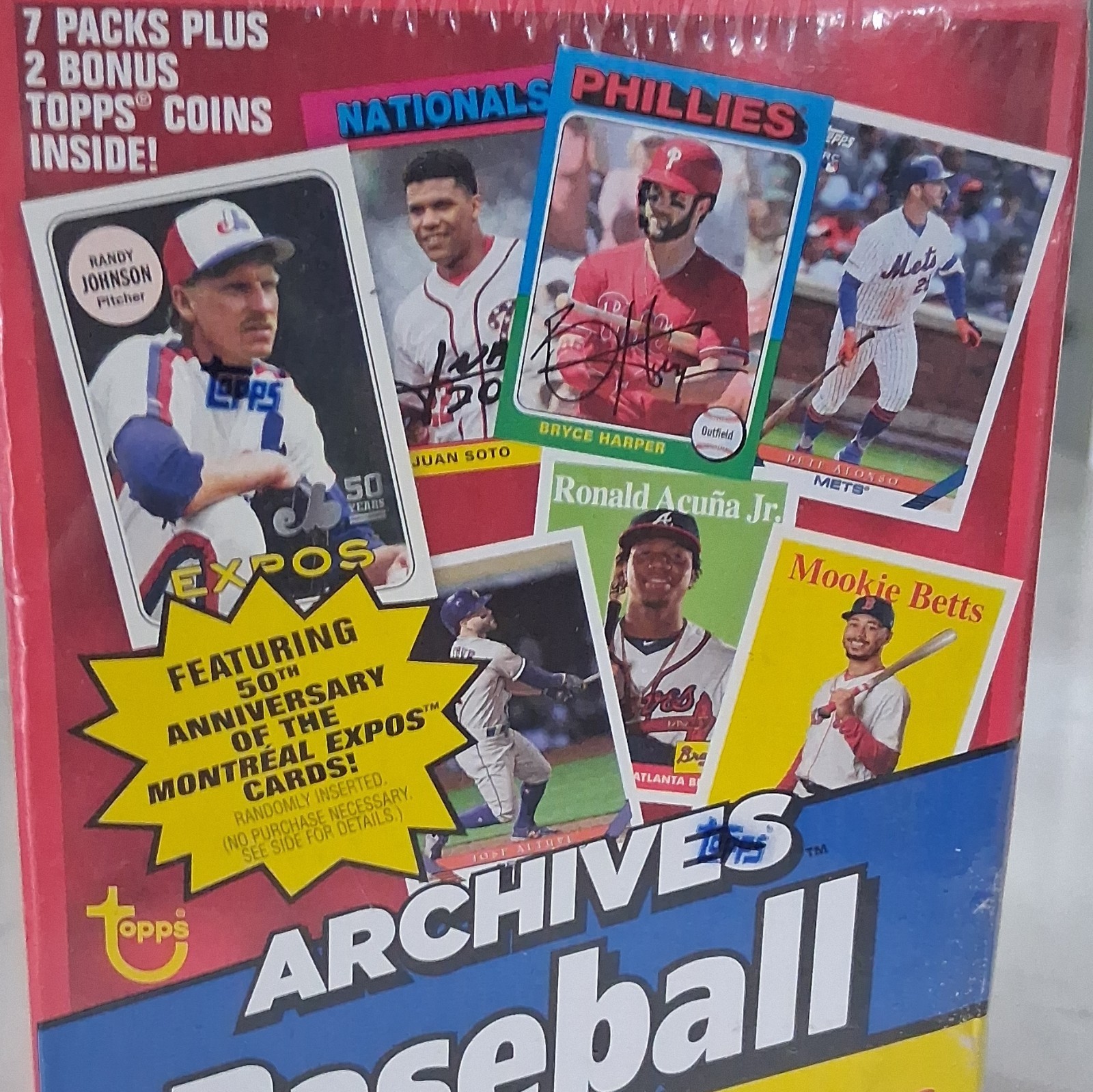 Topps 2019 Archives Baseball Box 70 Cards (7 Packs) w/ Coins Montreal Expos