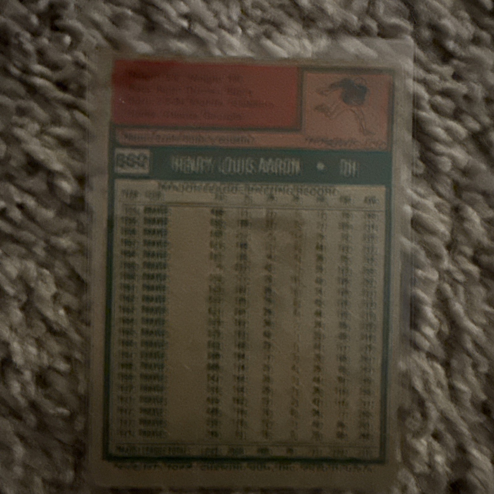 1975 Topps Mini – Hank Aaron #660 low grade