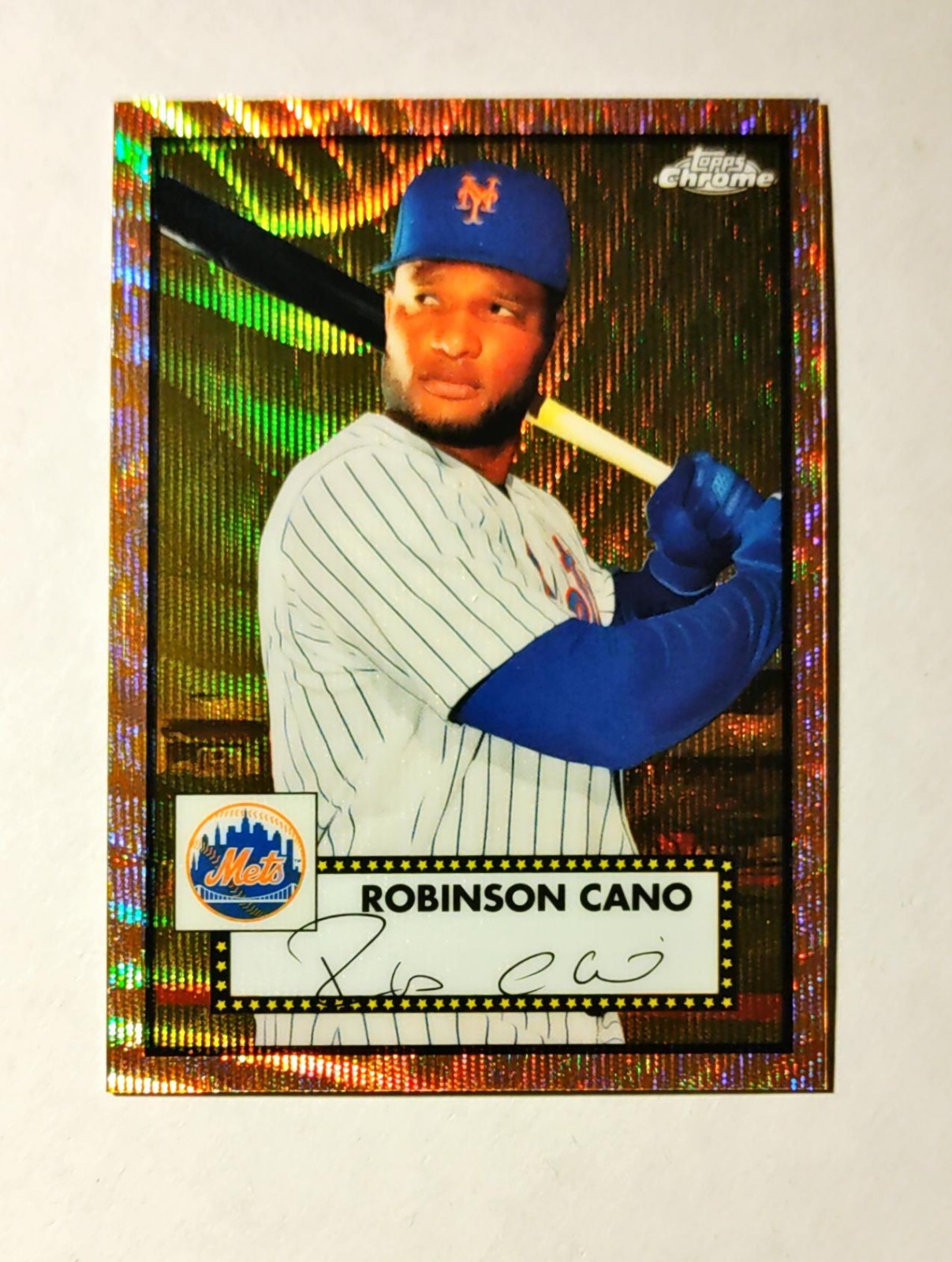 Robinson Cano 2021 Topps Chrome Platinum ROSE GOLD Wave REFRACTOR 12/50 Mets z44