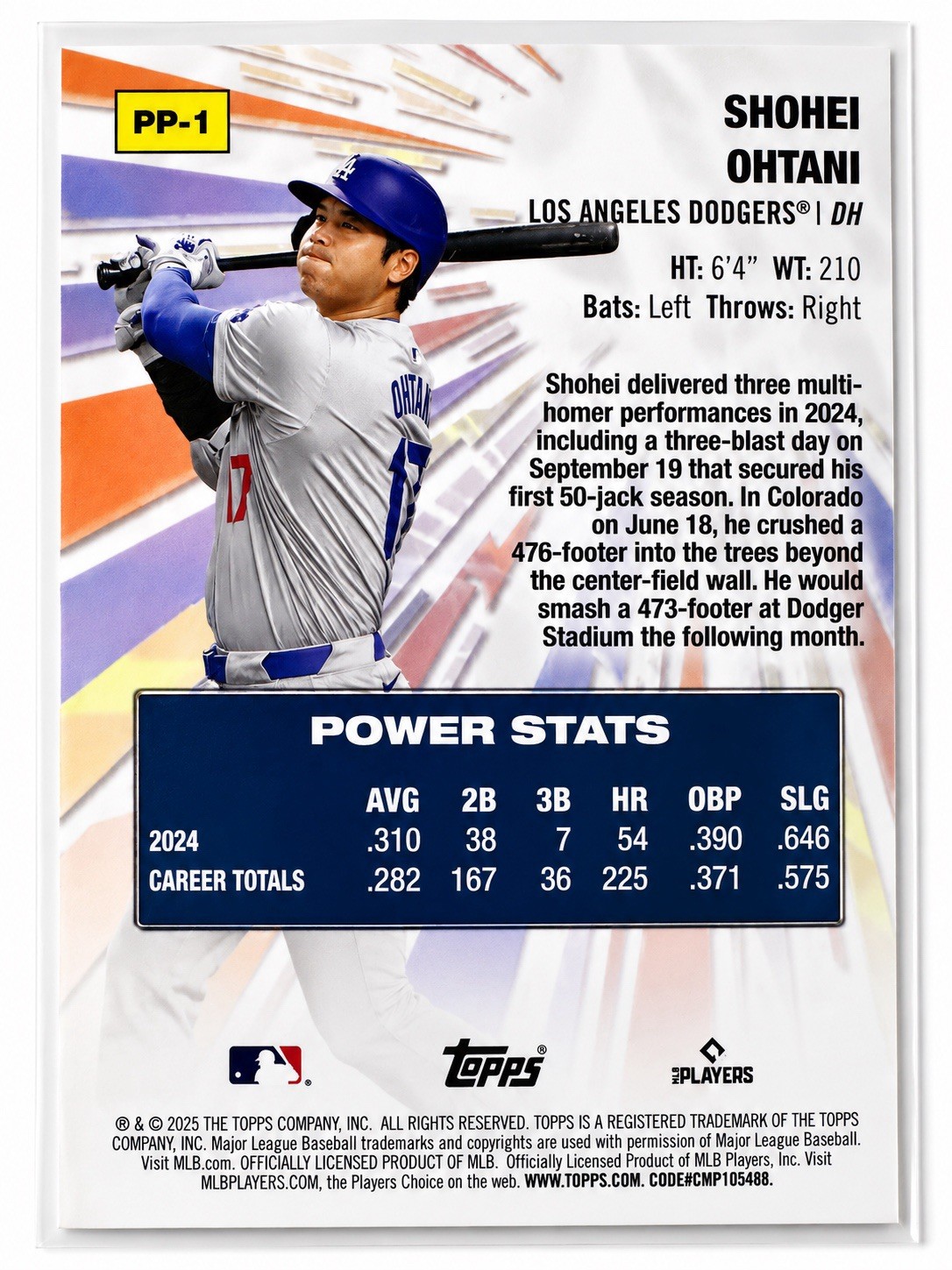 Shohei Ohtani 2025 Topps Series 1 Power Players Insert #PP-1