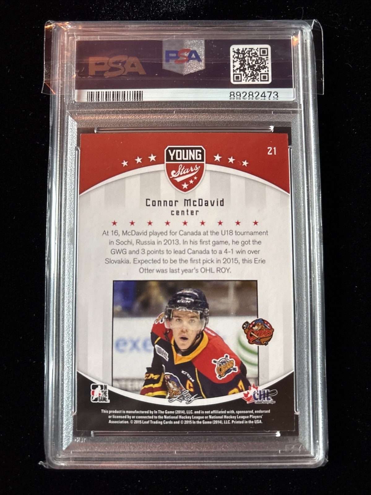 2014-15 In The Game Young Stars – Connor McDavid #21 (RC)