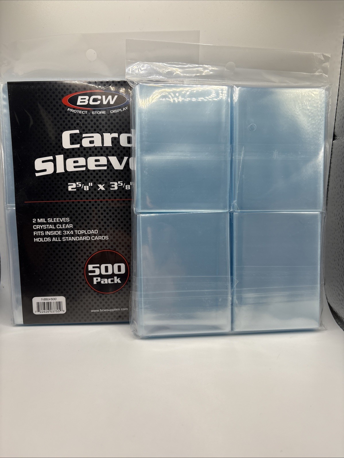 BCW Penny Card Soft Sleeves 2 Packs of 500 Sleeves for Standard Sized Cards