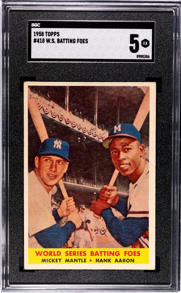 1958 Topps W. S. Batting Foes #418 SGC 5