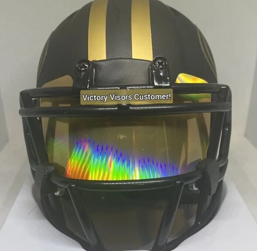 Mini Chrome Mirror *ULTRA FLEX* Football Helmet Visors. Flat Style.