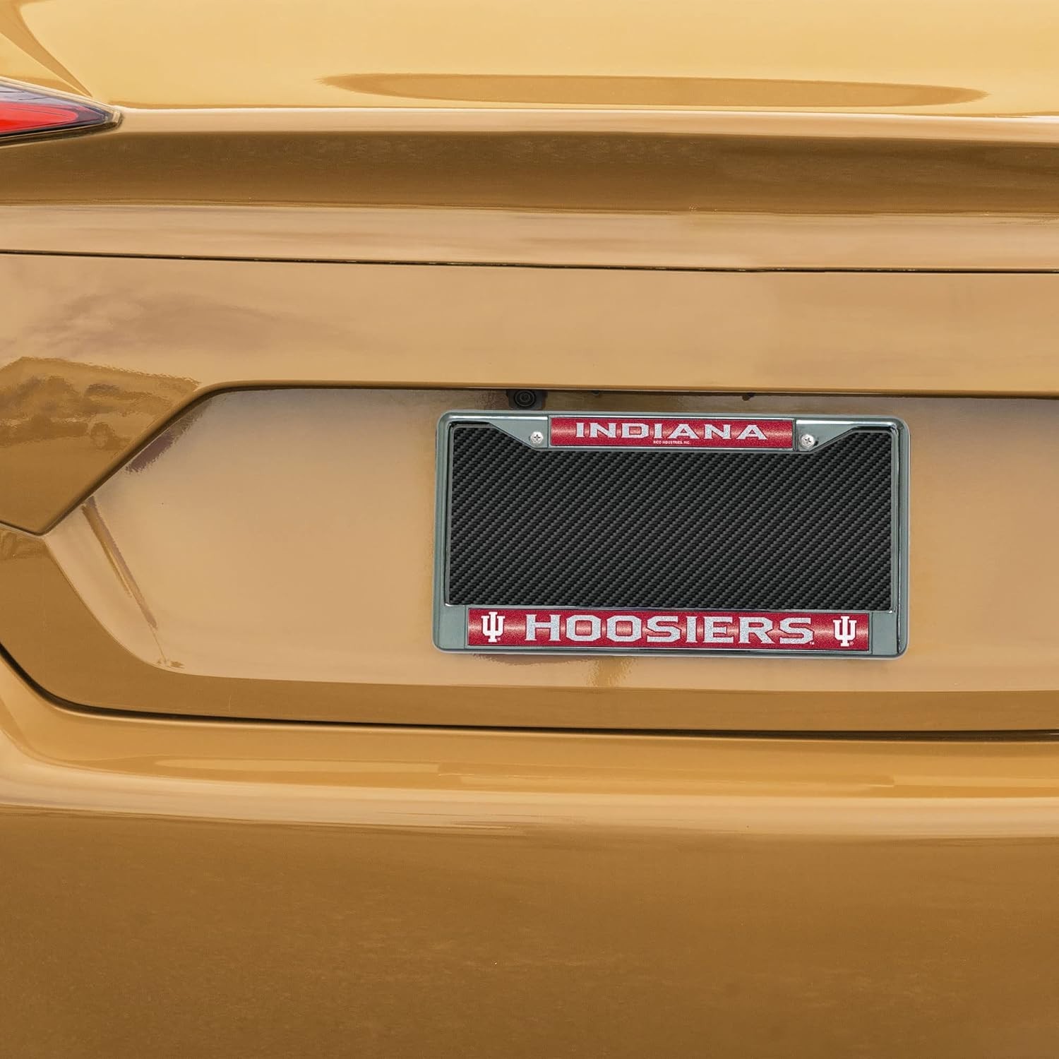 Indiana Hoosiers Chrome License Plate Holder – 6″x12″ Size