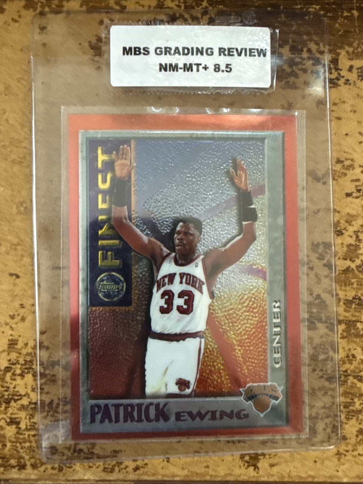 1995-96 Finest #M16 Patrick Ewing Mystery MBS Graded 8.5 NMMT+ New York Knicks