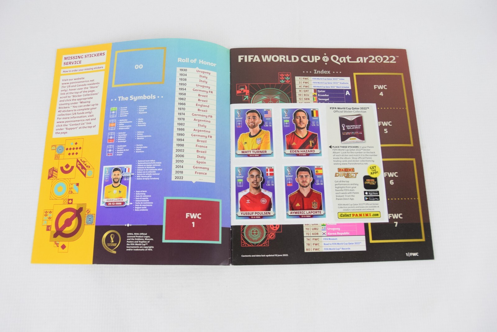 Panini Fifa World Cup Qatar 2022 Official Sticker Album w/ 10 Stickers