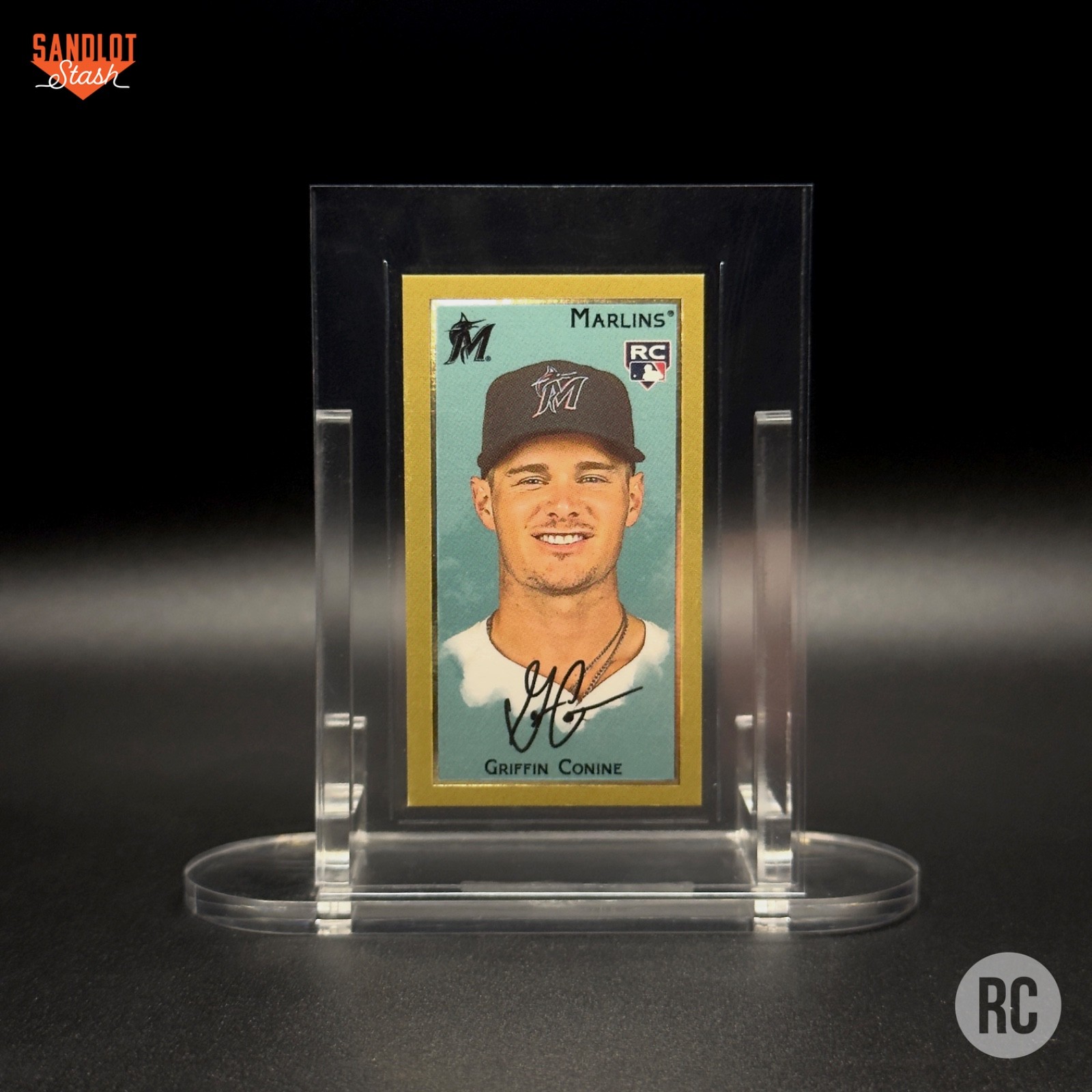 2025 Topps T205 Griffin Conine Gold Leaf SSP RC – Marlins Rookie