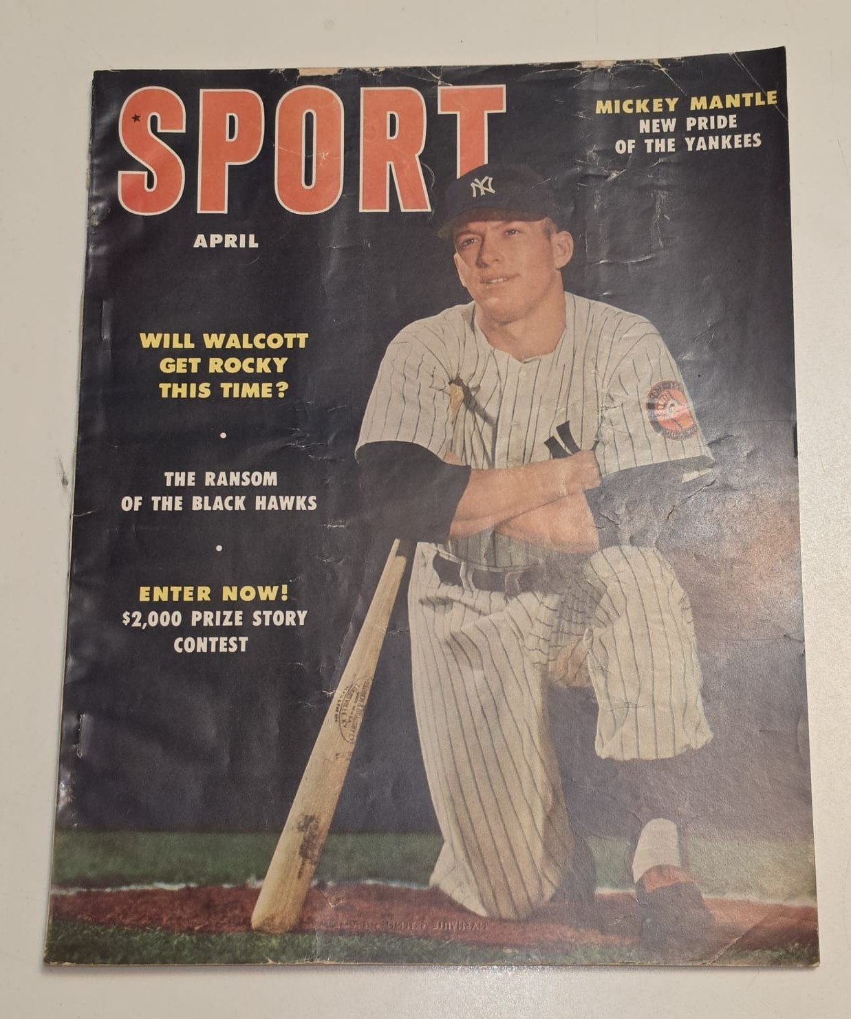 Sport Magazine April 1953 Mickey Mantle New Pride of the Yankees MLB Baseball