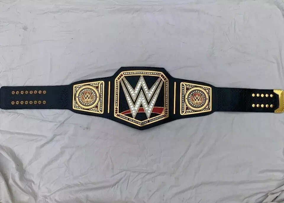 World Heavy Weight Championship Replica Title Belt Adult Size 2mm Brass Black