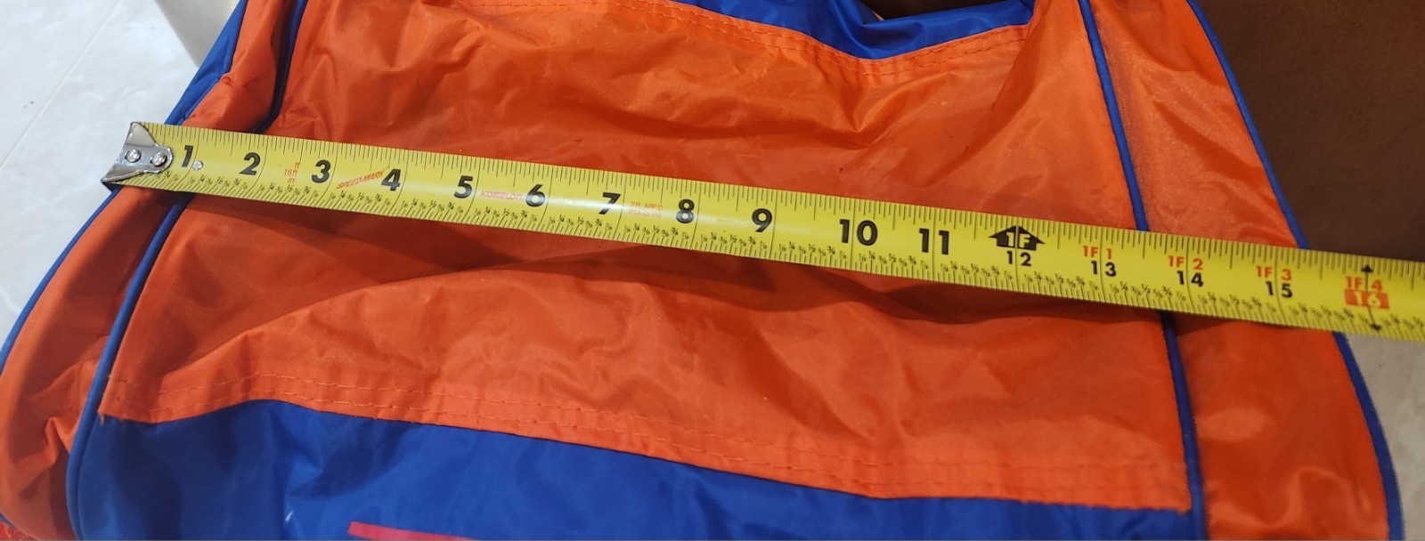 New York Mets And Verizon Logo duffel bag in blue and orange