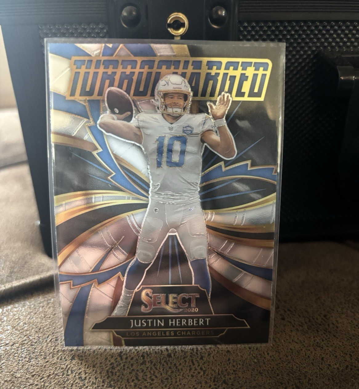 Panini 2020 Select Turbocharged Insert Justin Herbert Chargers RARE 1/1 ERROR