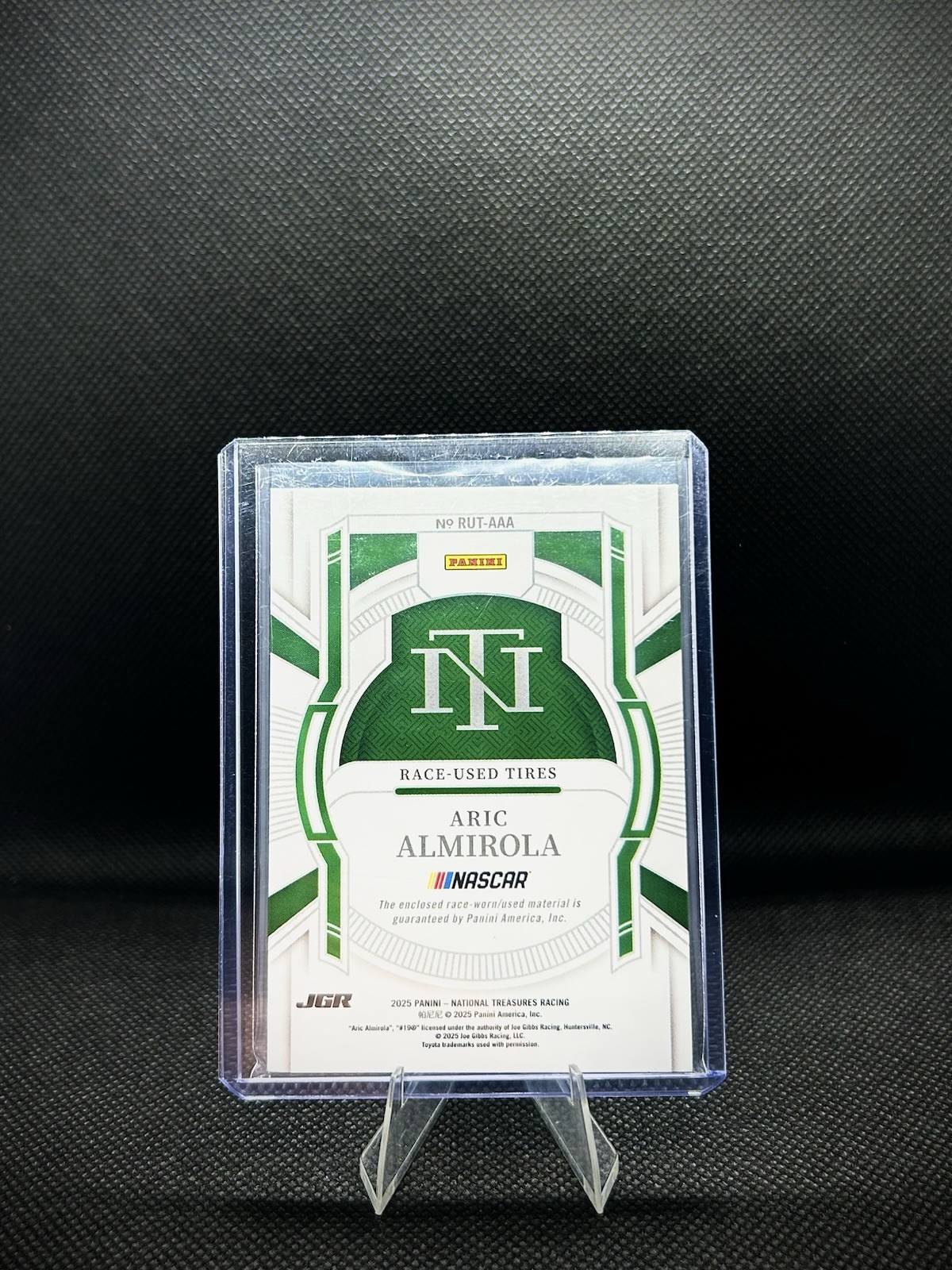 2025 Panini National Treasure Aric Almirola Race Used Tire 06/25 #RUT-AAA