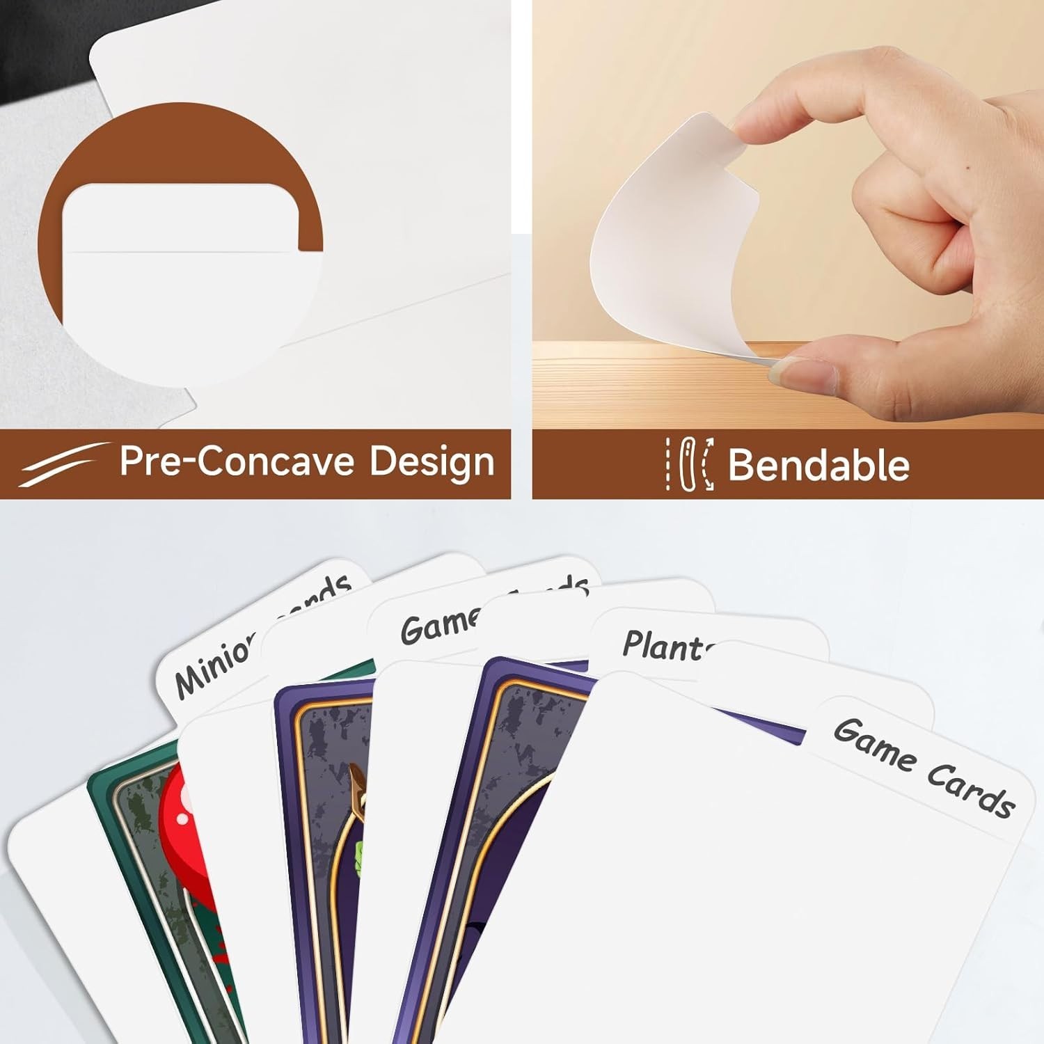 300 Pieces Trading Card Dividers, Blank Paper Card Dividers White Card Separator