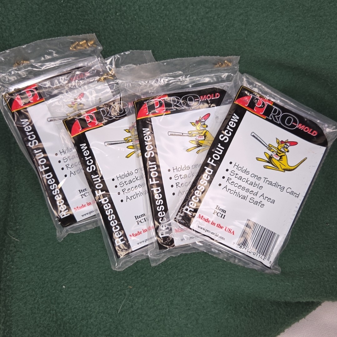 Pro Mold 1/4″ 4-Screw Recessed Regular Trading Card Holder 3×5 #PC11 (4 PACK)